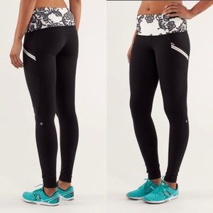 lululemon Run: Toasty Tech Tight black/ivory 4/XS